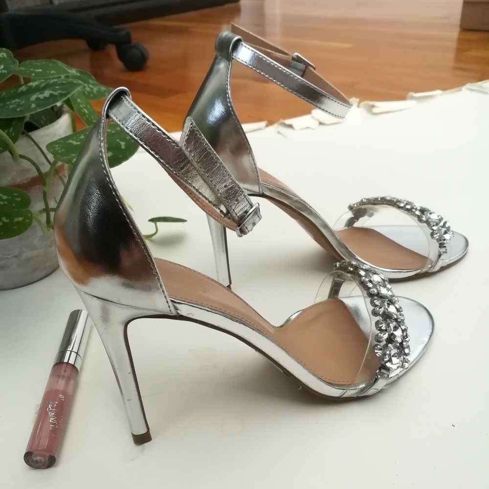 Metallic Rhinestone Heels - Picture 3 of 6